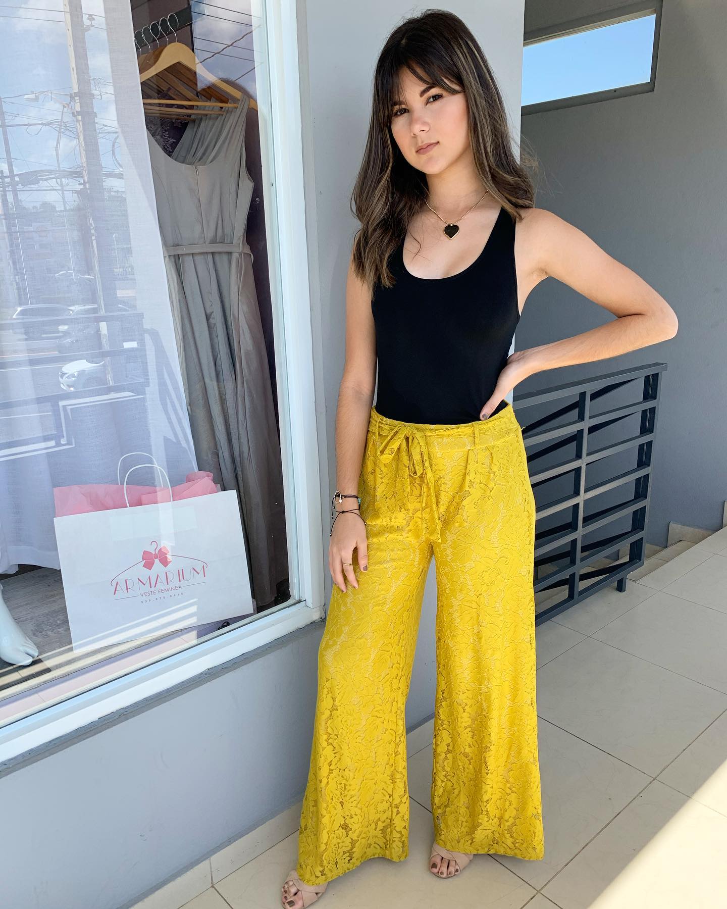 Mustard Lace Pants