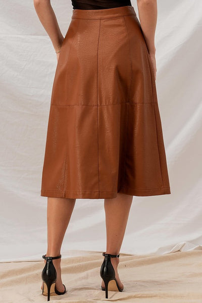 Leather Midi Skirt