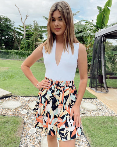 Navy & Multicolor Skirt