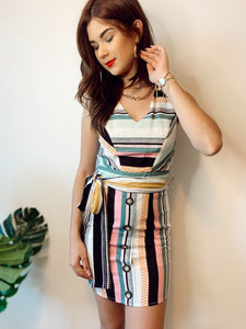 Multicolor Lines Dress