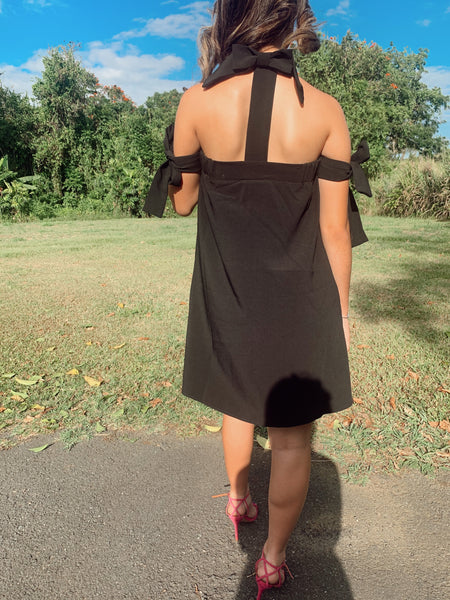 Black Halter Neck Dress