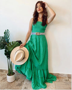 Maxi Dress with Smocked Top