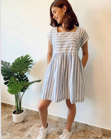 Blue Stripes MIni Dress