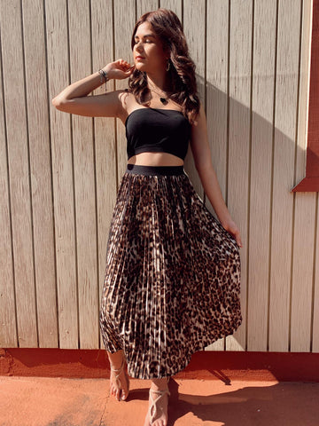 Leopard Midi Skirt