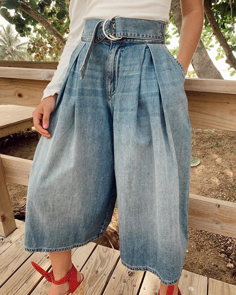 Wide Leg Mid Pant