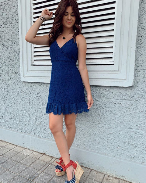 Navy Lace Dress