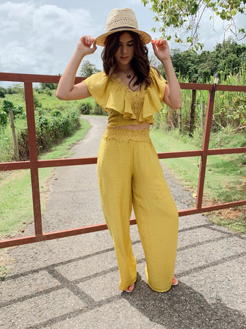 Mustard Palazzo Set
