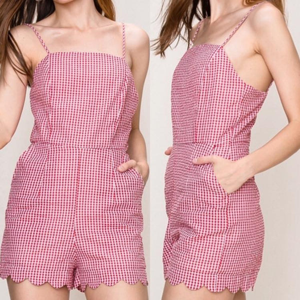 Gingham Romper