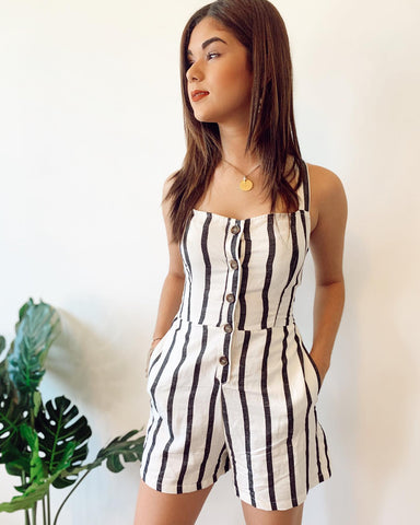 Ribbon Tie Romper