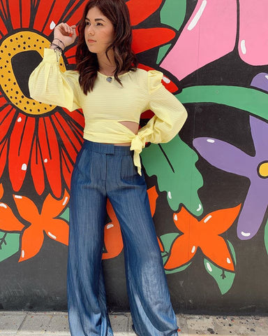 Demin Wide Leg Pant